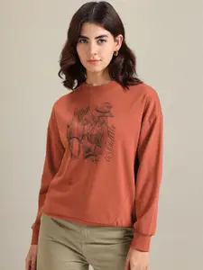 U.S. Polo Assn. Women Graphic Printed Pullover Sweatshirt