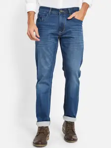 Octave Men Mid-Rise Straight Fit Light Fade Cotton Jeans