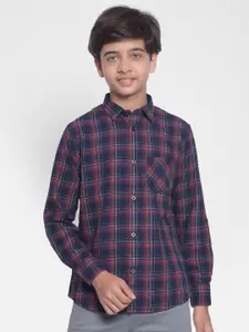 Crimsoune Club Boys Tartan Checks Pure Cotton Casual Shirt