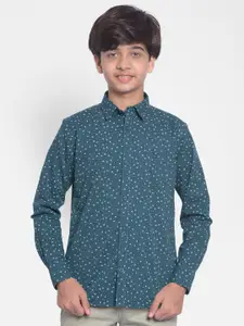 Crimsoune Club Boys Slim Fit Micro Ditsy Printed Pure Cotton Casual Shirt