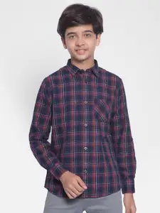 Crimsoune Club Boys Tartan Checked Pure Cotton Casual Shirt