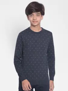 Crimsoune Club Boys Polka Dot Printed Pullover Sweatshirt
