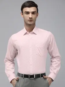 Van Heusen Custom Conversational Printed Pure Cotton Formal Shirt