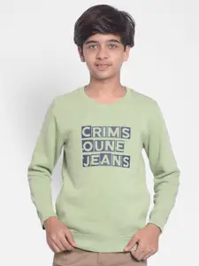 Crimsoune Club Boys Typography Printed Sweatshirt