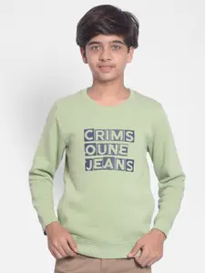 Crimsoune Club Boys Typography Printed Cotton Pullover