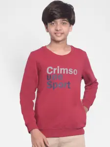 Crimsoune Club Boys Typography Printed Cotton Pullover
