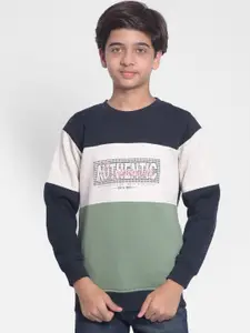 Crimsoune Club Boys Colourblocked Cotton Sweatshirt
