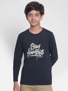 Crimsoune Club Boys Typography Printed Cotton T-shirt