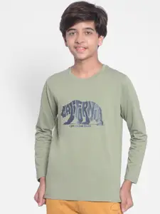 Crimsoune Club Boys Graphic Printed Regular Fit Round Neck Cotton T-Shirt