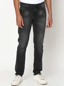 SPYKAR Men Slim Fit Low-Rise Light Fade Dark Shade Clean Look Stretchable Jeans