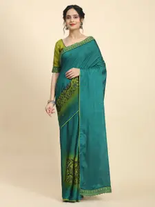 RACHNA Ethnic Motifs Embroidered Silk Cotton Tussar Saree