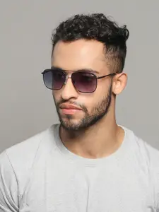 IDEE Men Rectangle Sunglasses With UV Protected Lens IDS2921C3SG