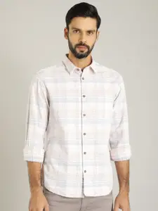 Indian Terrain Tartan Checked Classic Regular Fit Opaque Cotton Casual Shirt
