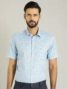 Indian Terrain Classic Micro Ditsy Printed Pure Cotton Formal Shirt