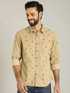 Indian Terrain Classic Floral Printed Pure Cotton Casual Shirt