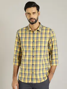 Indian Terrain Tartan Checked Classic Slim Fit Opaque Cotton Casual Shirt