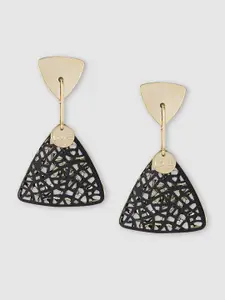 Globus Gold-Plated Triangular Drop Earrings