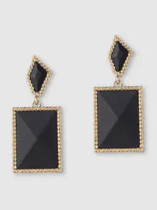 Globus Gold-Plated Geometric Drop Earrings