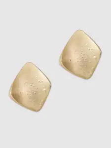 Globus Gold-Plated Contemporary Stud Earrings