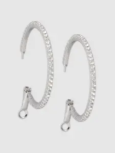 Globus Silver-Plated Circular Hoop Earrings