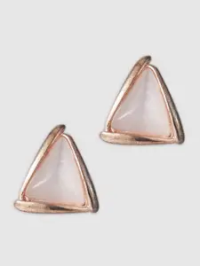 Globus Rose Gold-Plated Triangular Stud Earrings