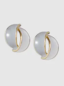 Globus Gold-Plated Oval Studs Earrings