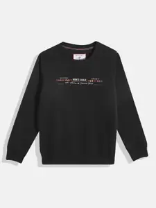 Monte Carlo Boys Typography Printed Round Neck Sweatshirt