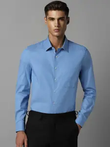 Louis Philippe Slim Fit Spread Collar Cotton Formal Shirt