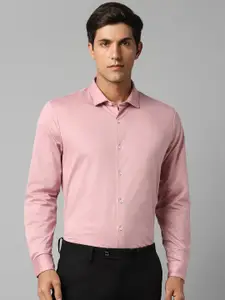 Louis Philippe Slim Fit Spread Collar Long Sleeves Pure Cotton Formal Shirt