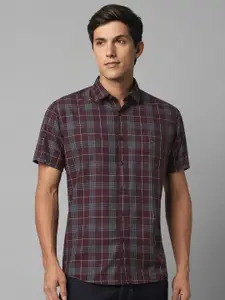 Louis Philippe Sport Tartan Checked Slim Fit Opaque Cotton Casual Shirt