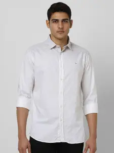 Van Heusen Sport Self Design Slim Fit Opaque Cotton Casual Shirt