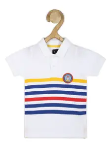Allen Solly Junior Boys Striped Polo Collar Cotton T-Shirts