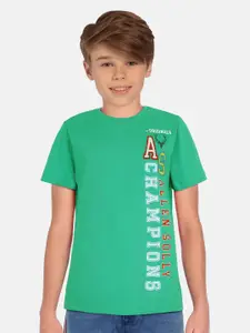 Allen Solly Junior Boys Brand Logo Printed Cotton T-shirt