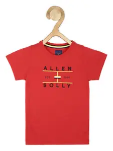 Allen Solly Junior Boys Brand Logo Printed Cotton T-shirt