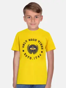 Allen Solly Junior Boys Typography Printed Round Neck Regular Fit Cotton T-Shirt