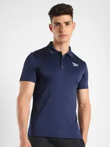 Reebok Slim-Fit Fnd Rec Vector Polo Collar Sports T-Shirt