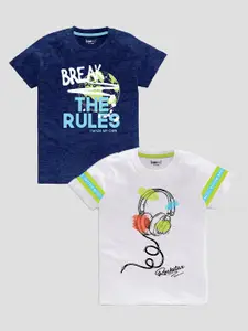 BAESD Boys Pack Of 2 Printed Pure Cotton T-shirts