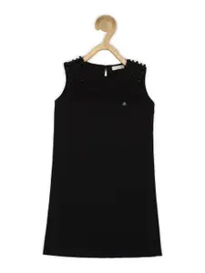 Allen Solly Junior Girls Embellished Pure Cotton A-Line Mini Dress