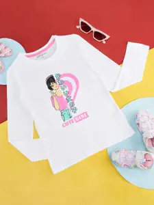 Pantaloons Junior Girls Graphic Printed Cotton Casual T-shirt