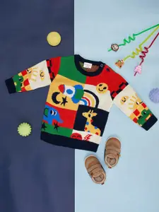 Pantaloons Baby Infants Boys Graphic Printed Cotton Pullover