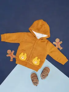 Pantaloons Baby Boys Applique Hooded Cardigan