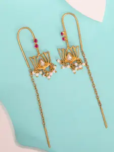 Unniyarcha Gold-Plated Silver Drop Earrings