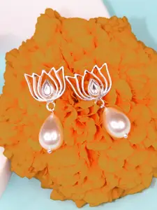 Unniyarcha 92.5 Silver-Plated Drop Earrings