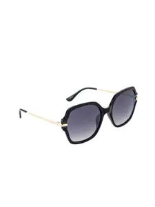 OPIUM Women Oval Sunglasses with Polarised and UV Protected Lens OP-10130-C01