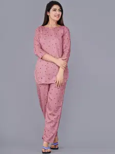 TREND ME Graphic Printed Night suit