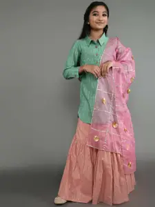 Aks Kids Girls Ready To Wear Lehenga & Blouse With Dupatta