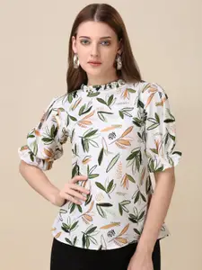 GUFRINA Floral Print High Neck Top