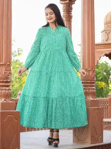 KAAJH Floral Print Pure Cotton Maxi Dress