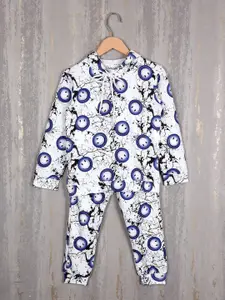Albion Boys Graphic Printed Pure Cotton Hooded Tracksuits