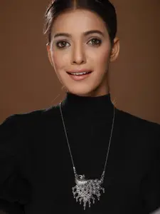 Anouk Silver-Plated Oxidised Necklace